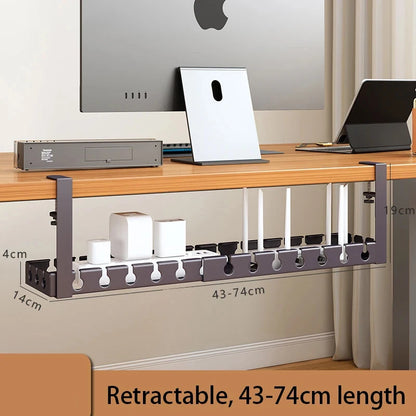 Under Desk Cable Management Extendable Tray