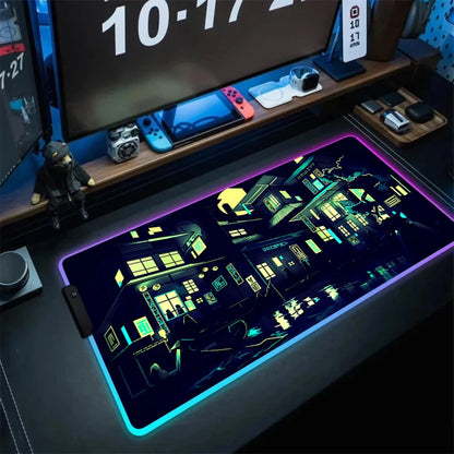 Purple Neon City MOUSEPAD