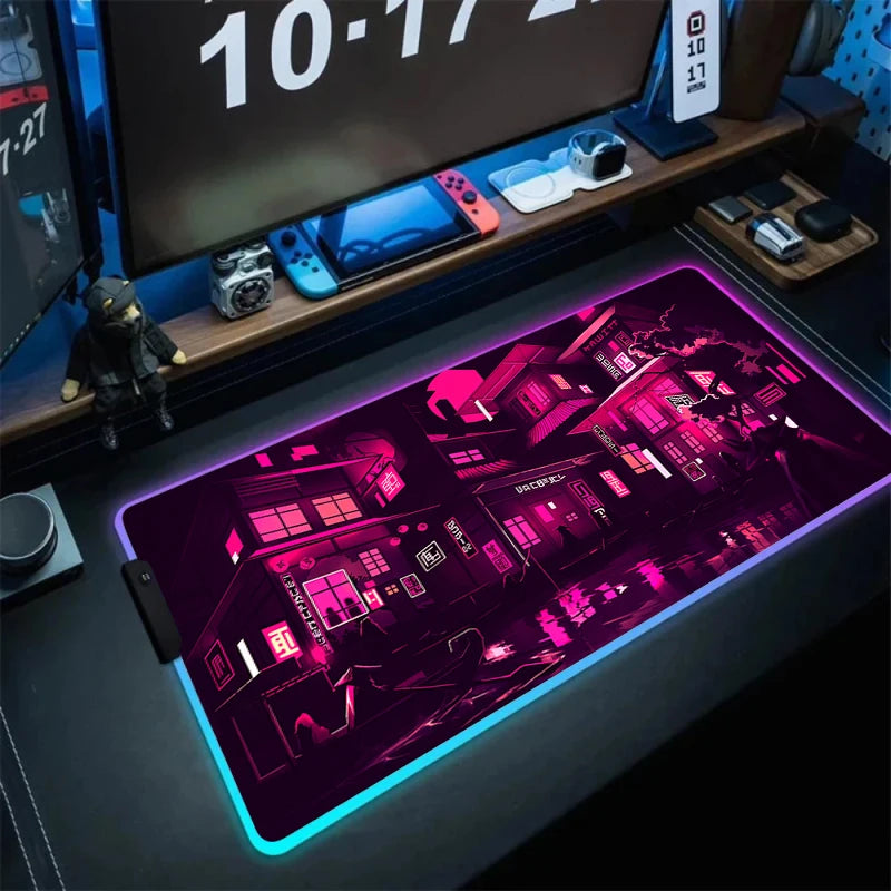 Purple Neon City MOUSEPAD